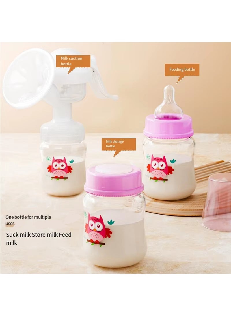 بينكو ٣ زجاجات لتخزين حليب الأم مع أغطية محكمة الإغلاق، سعة ١٥٠ مل (٥.٣ أونصة)، مثالية لتخزين حليب الأم في الثلاجة، بديل لأكياس تخزين حليب الأم، مستلزمات الرضاعة الطبيعية - Image 3